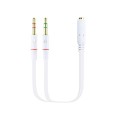 Cable adaptador de audio Jack 3.5mm auricular + Microfono h/m-m / 20cm / 10.24.1203