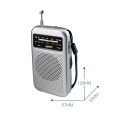 Radio portatil Am-Fm con Antena YH0010 / Altavoz externo / Jack 3.5mm / Plata / Mayou / 7600100