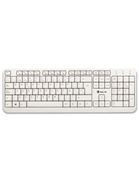 ÷ Teclado ngs multimedia spike usb 12 teclas multimedia color blanco